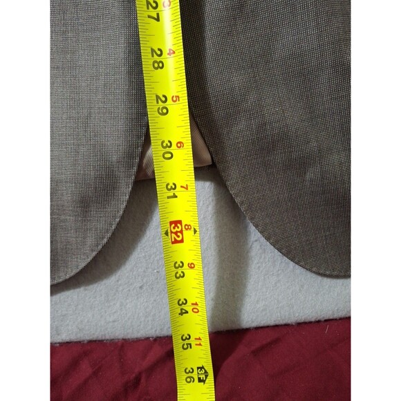 Daniel Cremieux Signature Loro Piana Italy Blazer 48R Dean Taupe Gray Wool Check - Picture 7 of 13